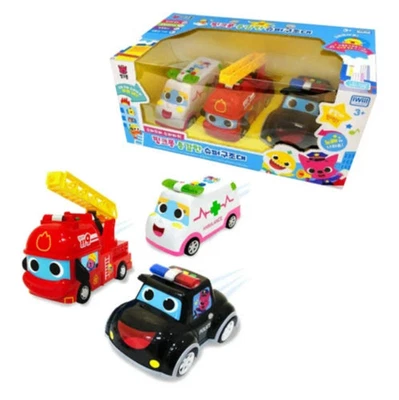 Pinkfong Super Rescate Policía Ambulancia Camión de Bomberos Coche Set / Nuevo / Coreano Foto 1 de 4