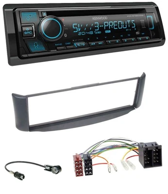 Kenwood Bluetooth USB CD MP3 DAB Autoradio für Smart ForTwo 450 grau ohne Metall - Bild 1 von 4