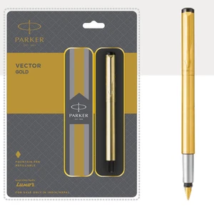 Parker Vector Gold Body Fountain Pen Gold Trim (Pack Of 3) - Picture 1 of 3