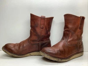 VINTAGE HERREN IRISH SETTER VON RED WING ARBEIT ZIEGELBRAUN STIEFEL GRÖSSE 10 E - Bild 1 von 10