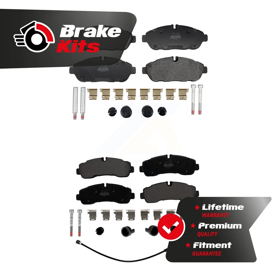 Front Rear Semi-Metallic Brake Pads Kit For 2020-2021 Ford Transit-350 AWD — 第 1/1 张图片
