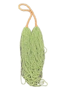 JOAN RIVERS SEED BEAD & WOOD BEADED green MULTI STRAND 32" NECKLACE NWT - Picture 1 of 5