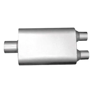 Original Two Chamber 304 Exhaust Muffler SS Oval Hi-Perfomance Gray Exhaust - Picture 1 of 2