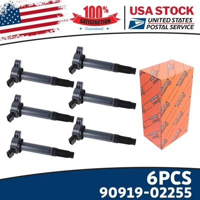 Bobinas de encendido OEM alto rendimiento 6 piezas 90919-02255 para Lexus LX570 calidad Foto 1 de 4