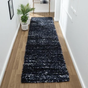 Plushy 386 Lava Navy Runner Rug - Sleek Hallway Rug - Foto 1 di 10