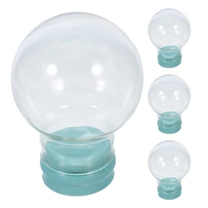  4 Piezas Globo de Nieve Piezas de Repuesto Cúpula Transparente Tarro Vacío Vidrio Redondo - Imagen 1 de 12