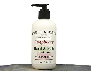 Loción para manos y cuerpo - Loción hecha a mano frambuesa con manteca de karité - Imagen 1 de 5