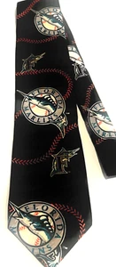 Ralph Marlin Florida Marlins Neck Tie MLB Baseball Marlins Vintage 1995 USA - Picture 1 of 5