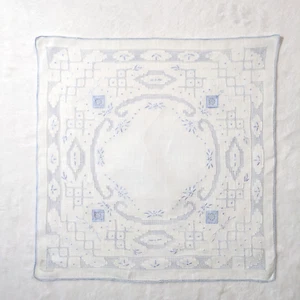 Etwas Altes Etwas Blau Vintage Taschentuch Taschentuch bestickt gezogener Faden - Bild 1 von 5