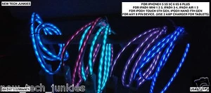 EL-FLOW LUZ VISIBLE INTELIGENTE LED USB Cargador Cable para iPhone X 8 7 5s 6 plus - Imagen 1 de 20