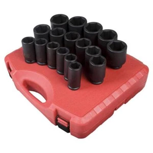 SUNEX TOOLS Jeu de douilles à chocs profonds Drive Sae outil à main profond universel (17 pièces) - Photo 1/1
