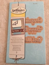 Spellbinders D-Lites Die ~ Sentiments One 3 Templates ~ S2-082 New