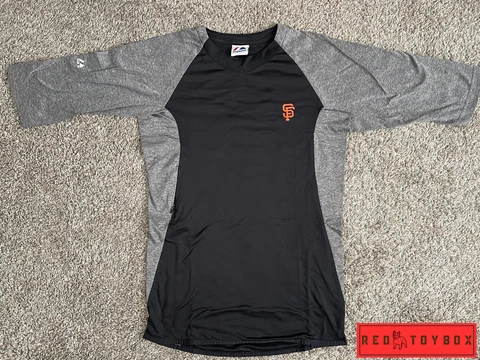 San Francisco Giants Shirt S Majestic Black Gray Long Sleeve MLB SF Baseball Cover