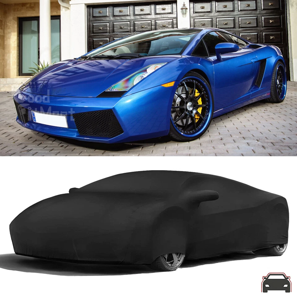 Cubierta de coche interior satinada elástica a prueba de polvo negra para Lamborghini Gallardo Foto 1 de 4