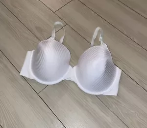 Warners W4381 Blissful Benefits Lifts Up & In Lined Underwire Striped 40D White - Picture 1 of 6