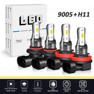 4 piezas para Kenworth T370 T660 T600 T270 T800 T470 bombilla de faro LED haz alto + bajo Foto 1 de 4