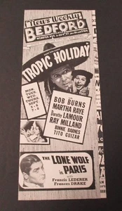 1938 BEDFORD THEATRE, Bronx NY News Weekly Movie Listings - Picture 1 of 3