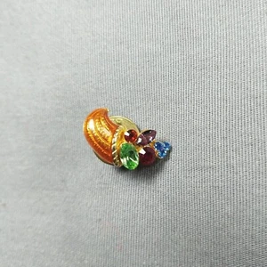 Pin de solapa chaqueta sombrero pequeño cristales Cornucopia - Imagen 1 de 1