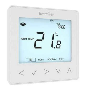 Heatmiser NeoStat v2 230v Glacier White Thermostat for Water Underfloor Heating. - Image 1 of 4