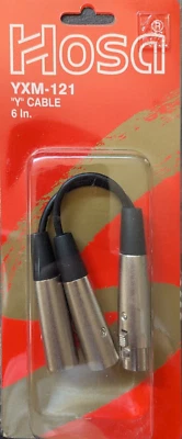 Hosa YXM-121 Y Cable 6 inch