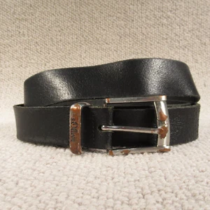 Cinturón de cuero S Oliver talla 46 XXL negro liso ajustado vintage - Imagen 1 de 13