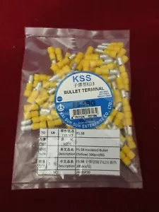 (100 pcs) KSS Yellow Insulated Bullet F5.5B - Picture 1 of 1