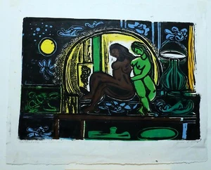 James Lesesne Wells Print 7/50 Bathsheba Very Good Condition SUBJECT: NUDES - Picture 1 of 6