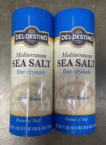 【Pack of 2】【100% Natural】Del Destino-Fine Crystals Sea Salt, 26.5 oz*2 cans. - Picture 1 of 4