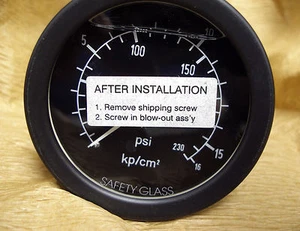 Militär 0-230 PSI Kraftstoff Wasser Flüssigkeit Manometer, M17 Dekontaminationssystem - Bild 1 von 12