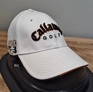 NWOT Callaway Golf by New Era 2005 Tour Authentic White StretchFit Fitted Cap - Picture 1 of 8