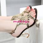 Fashion Womens Rhinestone Ankle Strap Ladies Court Date Shoes Sandals US Size