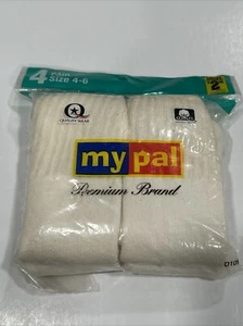 Vintage New My Pal Cotton Socks Kids Size 4-7 4 Pairs D9 - Picture 1 of 3
