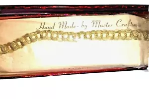 Neu 6,5" 12 kt Gelbgold gefüllt, Unisex, neues Geschenk Armband, ca. 0,4 Oz/12,5 gr - Bild 1 von 11