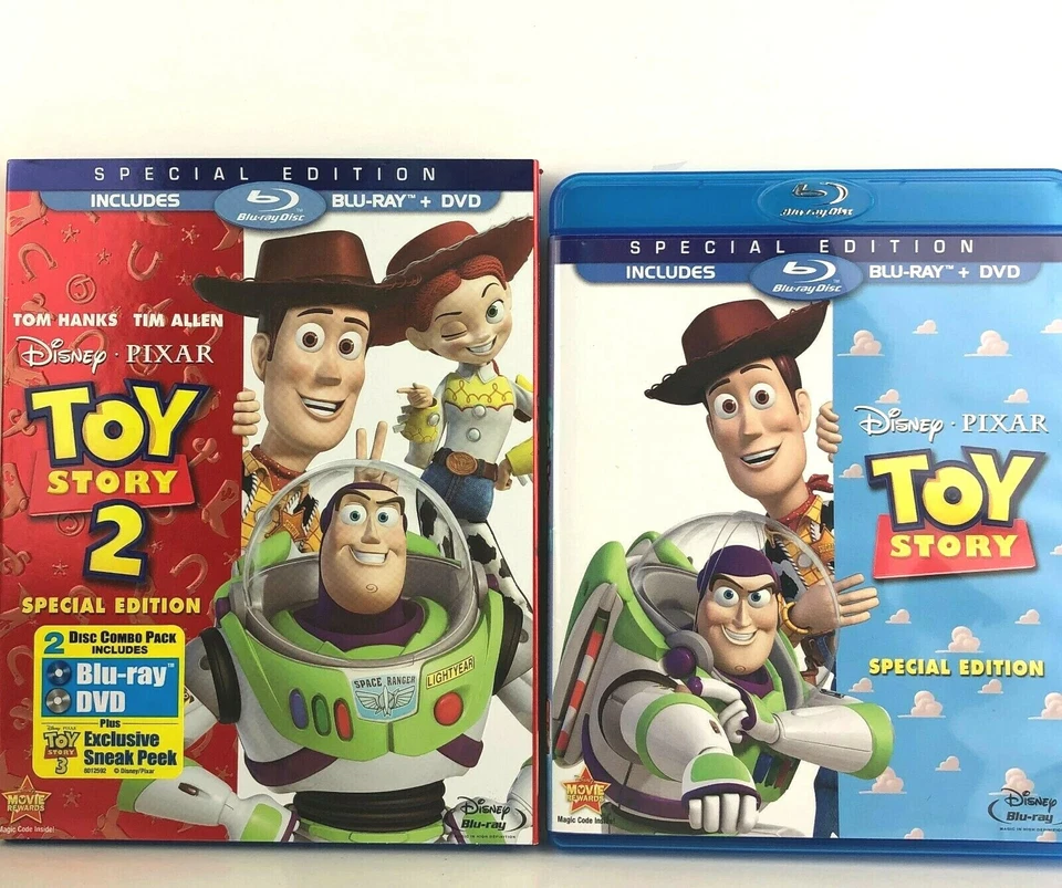 Toy Story & Toy Story 2 (DVDs, 2-Disc) in a Blu-ray case, FREE SHIPPING! - Image 1 of 1