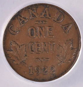 1922 Canada One Cent - ANACS VF30 - Picture 1 of 3