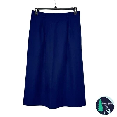 Maxi Falda De Colección Worthington Para Mujer 10 Azul Marino Cremallera Trasera Lápiz Plisado Usada en Excelente Condición Foto 1 de 4