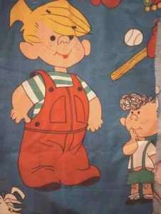 dennis the menace fun fabric curtain length piece 26 x 20 inch gently used - Picture 1 of 3