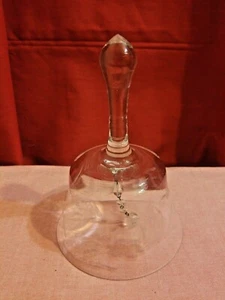 Borde ancho de campana transparente de vidrio grabado en cristal de colección - Imagen 1 de 6