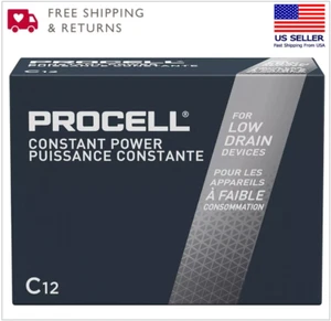 Batterie alcaline Duracell Procell C 12/Box PC1400 | 1,5 Volt | Nuove e sigillate - Foto 1 di 4