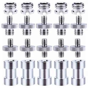 1/4" and 3/8" Converter Threaded Screws Adapter Mount Set for Camera Tripod N787 - Picture 1 of 6