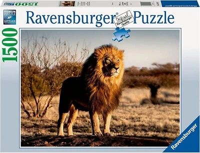 Lion King of the animals  1500pc Jigsaw puzzle by Ravensburger - Image 1 of 2