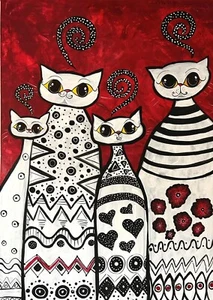 Reispapier für Decoupage Sammelalbum Handwerk Katzen 753* - Bild 1 von 1