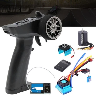 Hágalo usted mismo 3900 KV 120A sin escobillas ESC + motor + control remoto para coche de radiocontrol SCX10 HSP 1/10 Foto 1 de 4