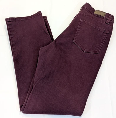 Lee Calce Clásico En La Cintura Talla 6 Corto Borgoña Pierna Recta En muy buena condición Foto 1 de 4