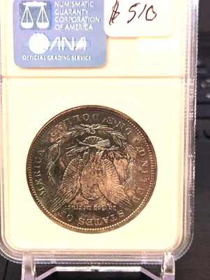 1886 morgan silver dollar reverse TONED - Image 1 of 2