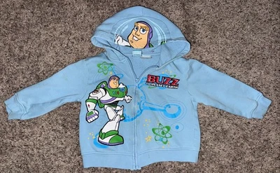 Vintage Y2K Toy Story Buzz Light year Hoodie Zip Up Sweatshirt Toddler 3T - Image 1 of 4