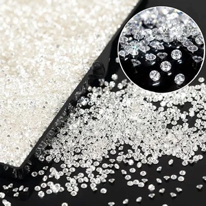 Moissanita suelta redonda gema real 0,7 mm-3 mm todos los tamaños 1 quilate piedra cuerpo a cuerpo D blanco VVS1 - Imagen 1 de 31