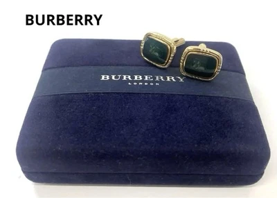 Burberry Cufflinks Green Square Button Luxurious Suit Accessories USED NO CASE K - Image 1 of 4