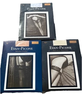 Vintage Paket 3 neu aus altem Lagerbestand Evan Picone TEDDYHOSE transparente Spitze Strumpfhose - Bild 1 von 6