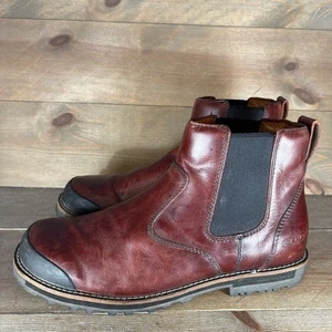 Keen The 59 Herren Gr. 10,5 Schuhe Rot Leder Slipper Komfort Chelsea Boots - Bild 1 von 8
